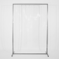 Preview: Stellwand Schutzwand VIPER 1300 mit Lamellenvorhang aus 470 x 0,4 mm Lamellen Glasklar